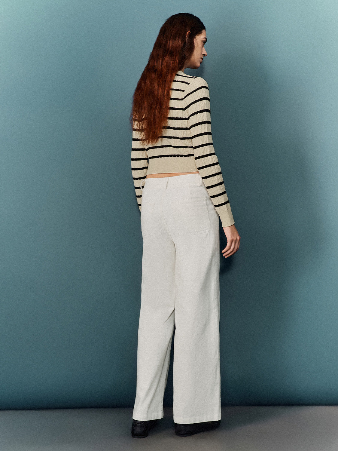 Straight Wide-Leg Pants