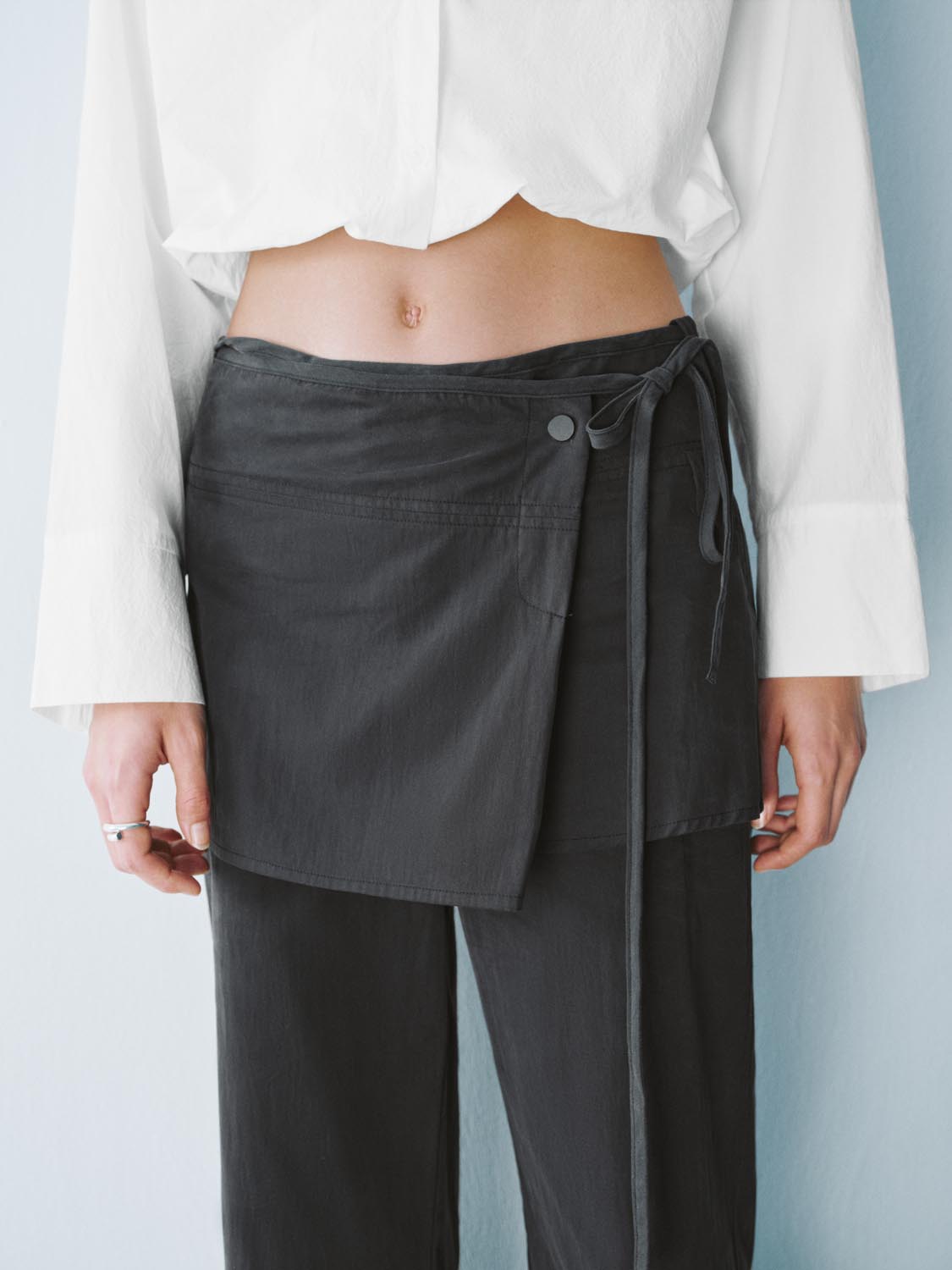 2 In 1 Wide-Leg Pants