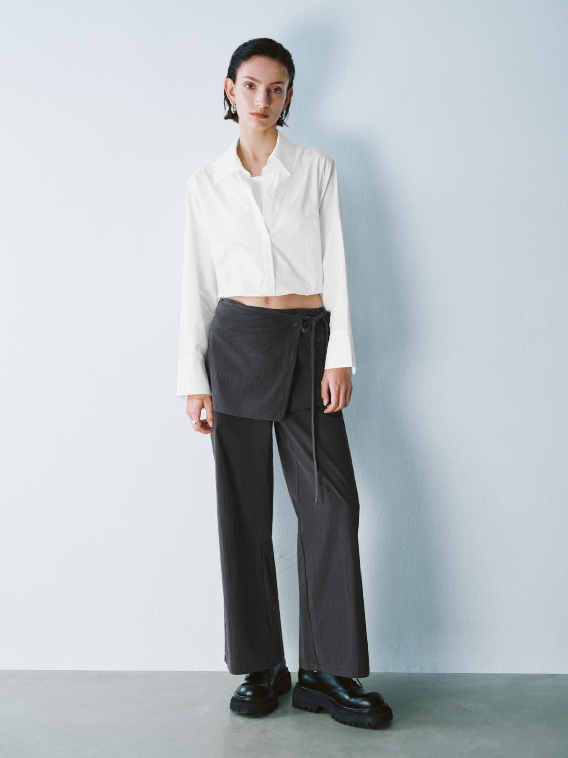 2 In 1 Wide-Leg Pants