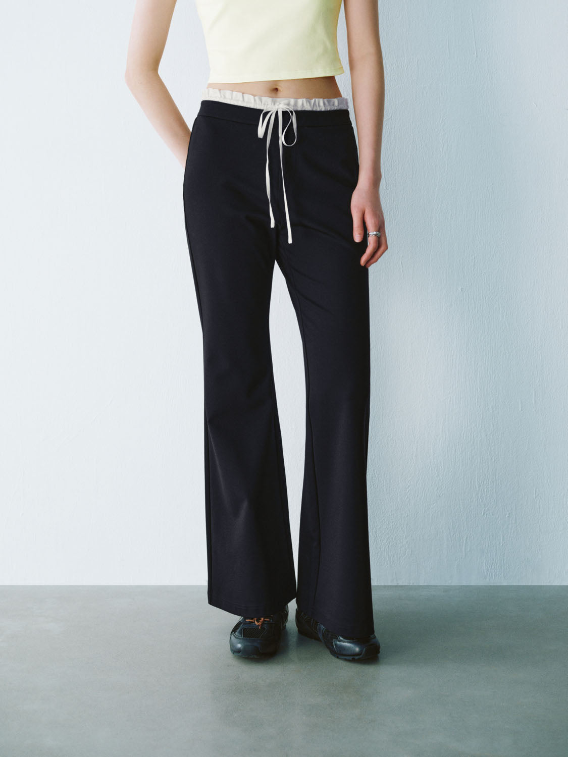 Drawstring Flare Pants