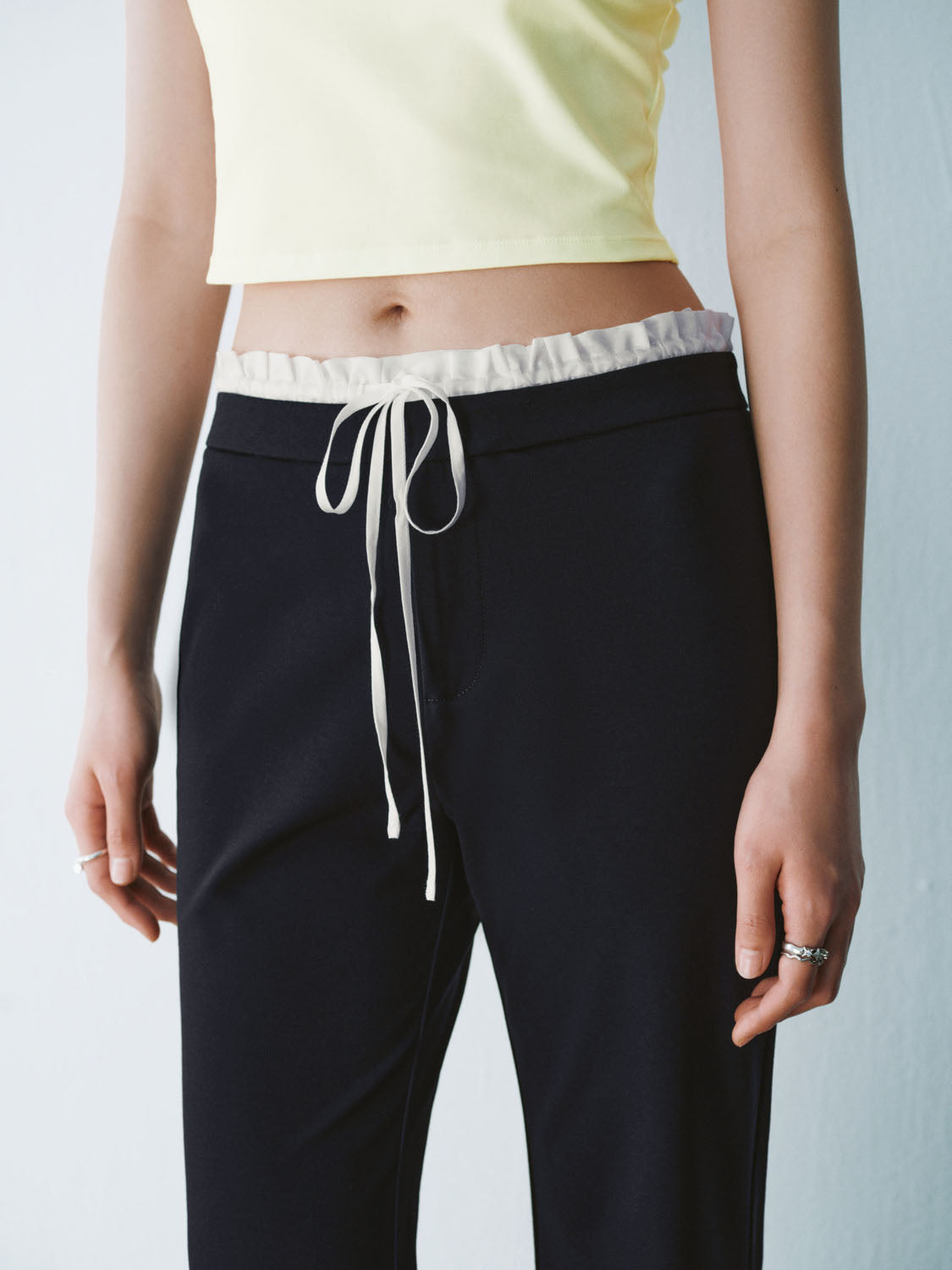 Drawstring Flare Pants