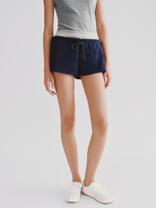 Cotton Polyester Blend Drawstring Shorts