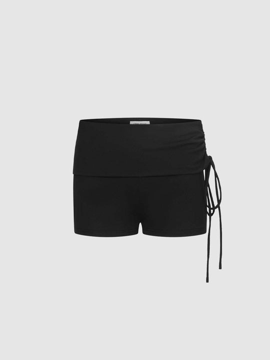 Slight Stretch Side Tie Drawstring Wide Waistband With Clean Minimal Seam Lines Pants