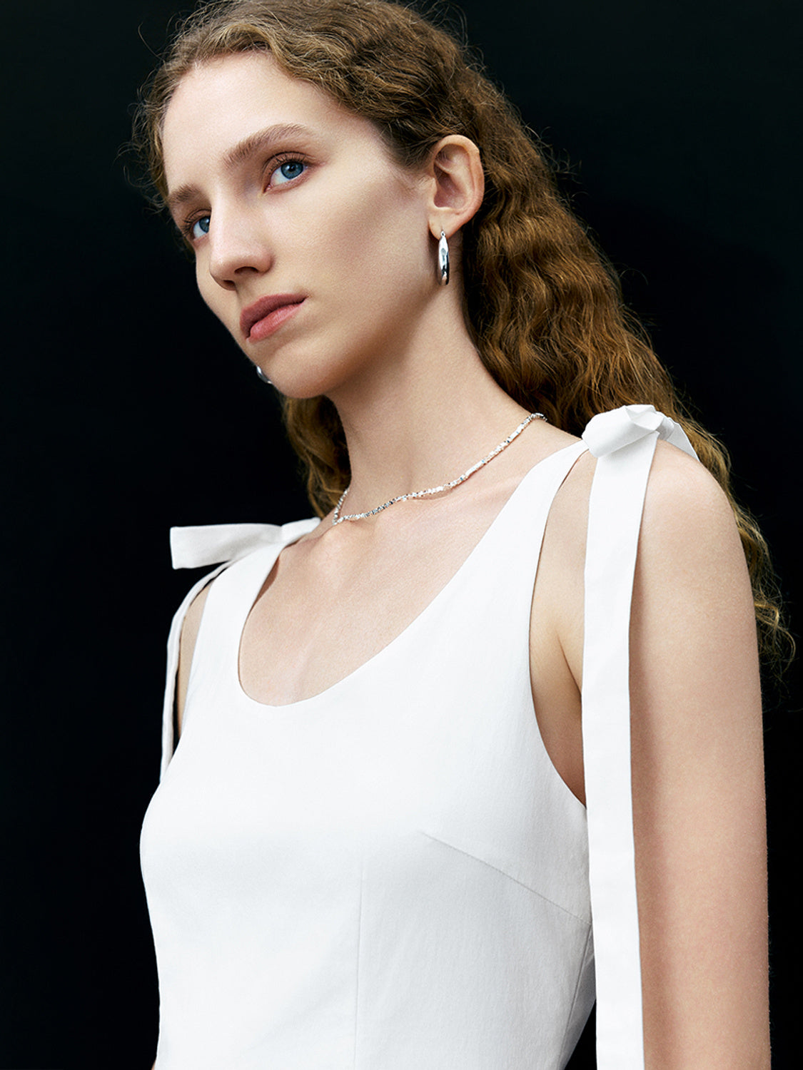 Bubble Hem U Neck A-Line Dress