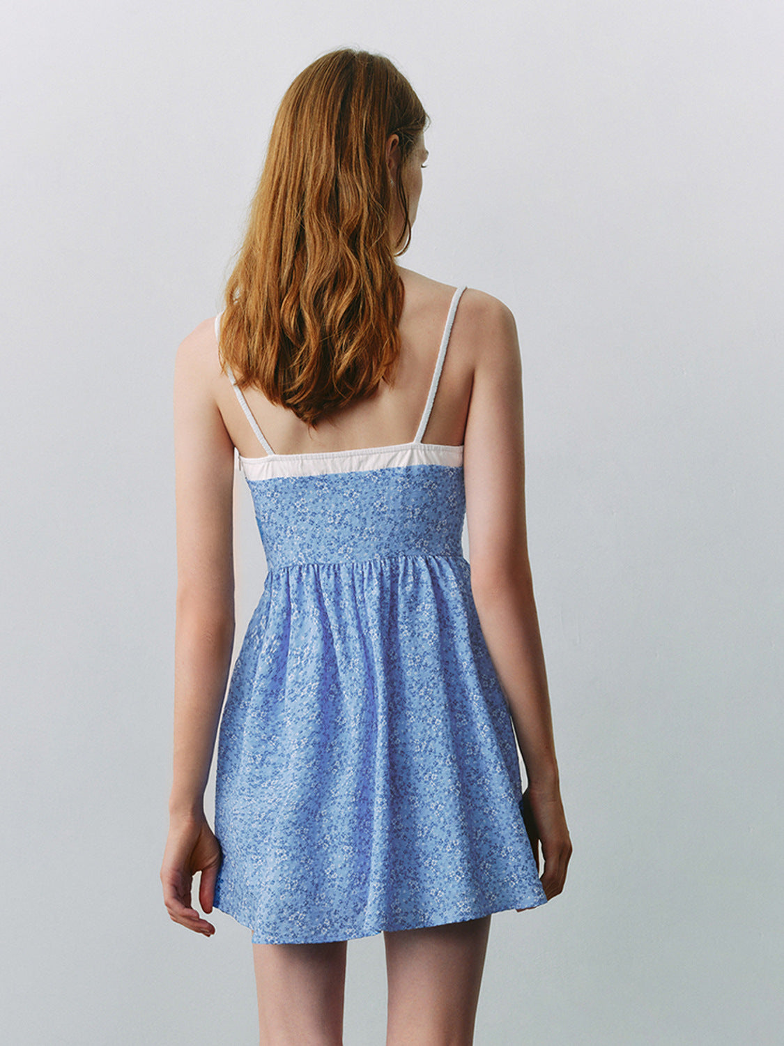 Two Toned Mini A-Line Cami Dress