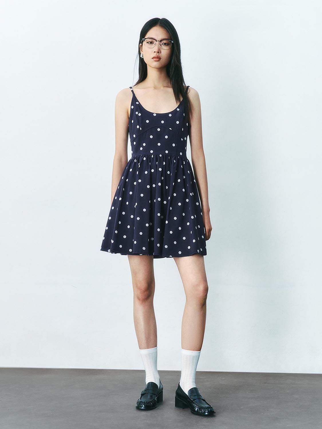 Dotted Cami A-Line Dresses