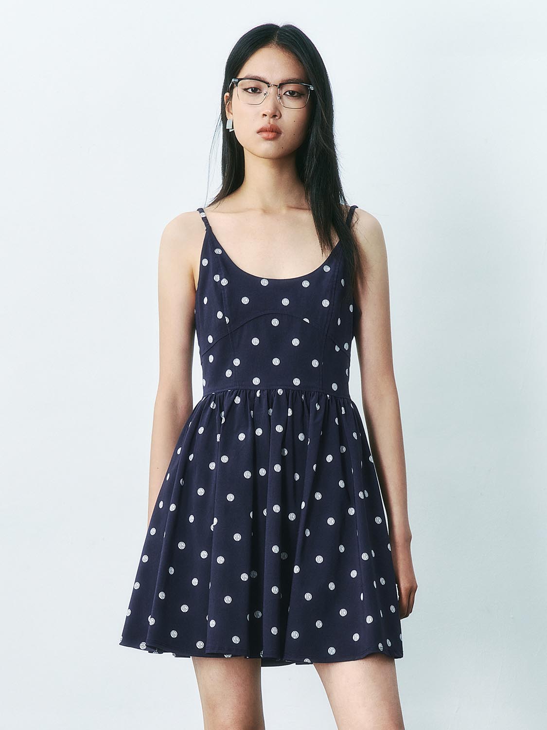 Dotted Cami A-Line Dresses