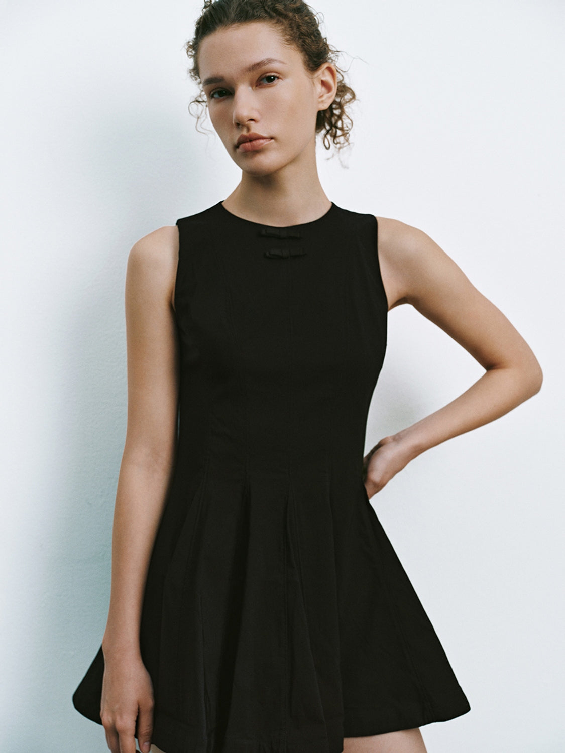 Sleeveless Flared Mini Dresses