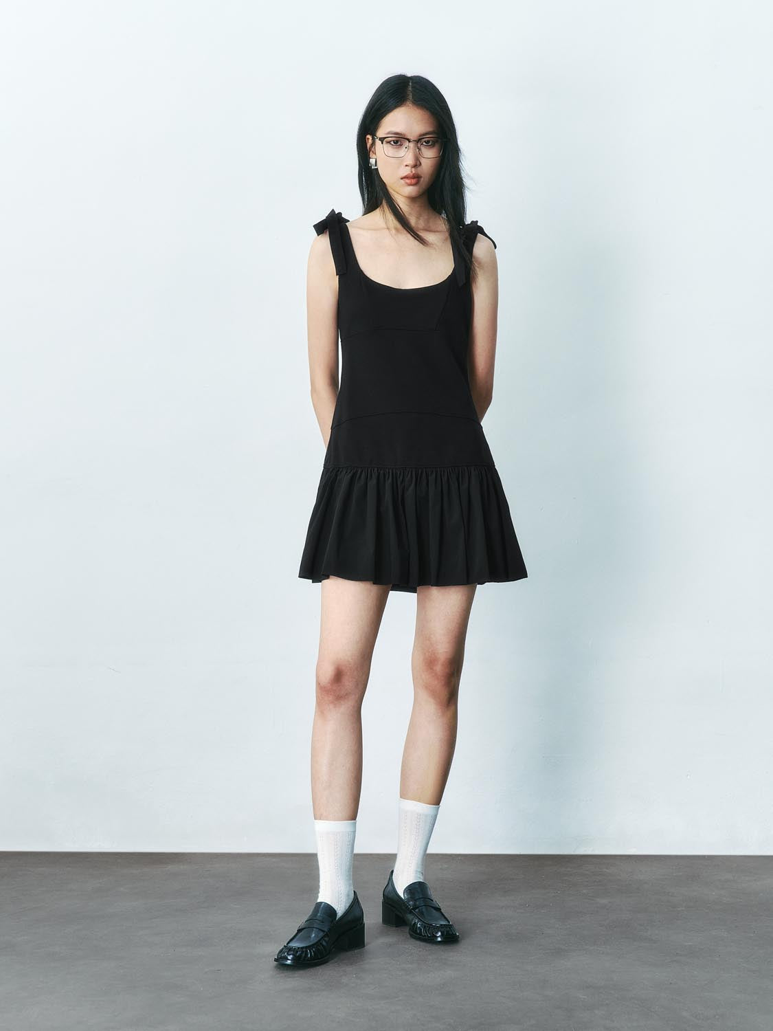 Lace Up Strap Skater Dresses
