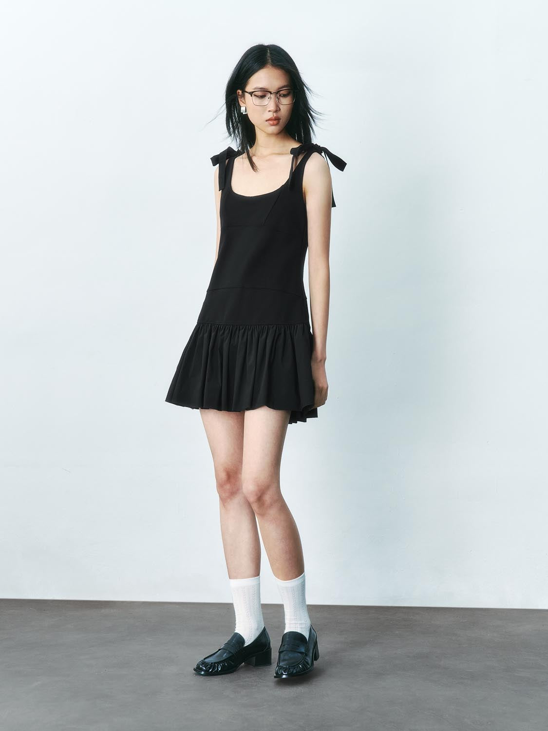 Lace Up Strap Skater Dresses