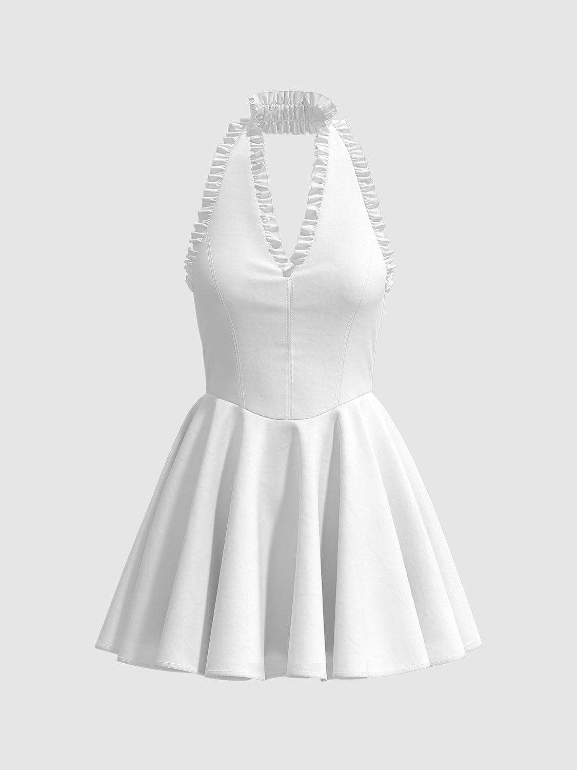 Ruffle Halter Mini Dresses