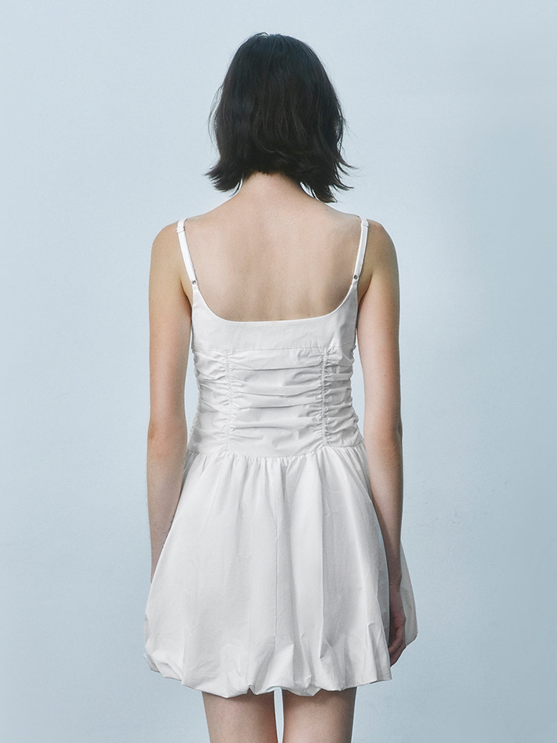 Shirred A-Line Mini Dresses
