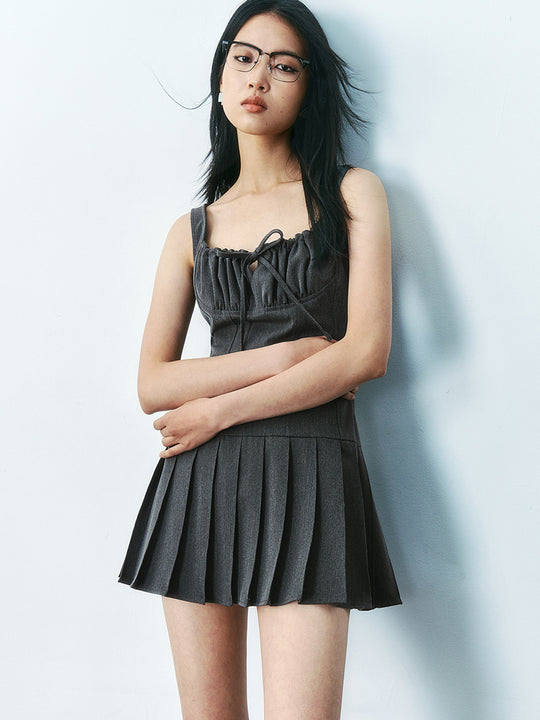 Pleated A-Line Dresses