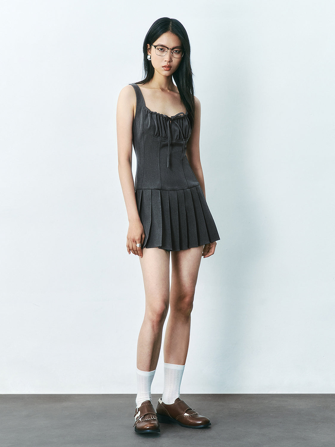 Pleated A-Line Dresses