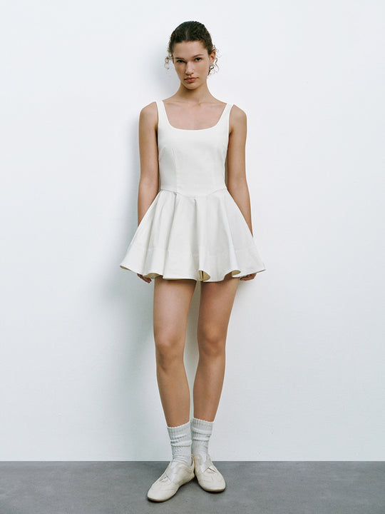 Flared Tank Top Mini Dresses