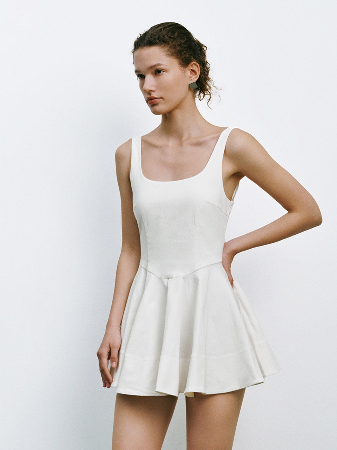 Flared Tank Top Mini Dresses