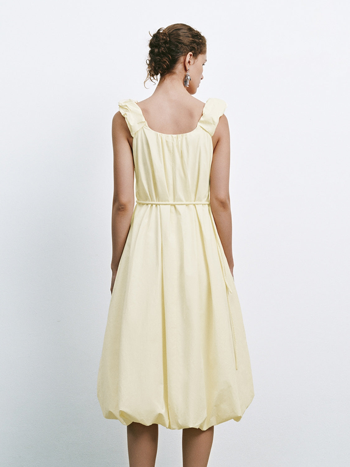 Wide Strap Ruffle Maxi Dresses