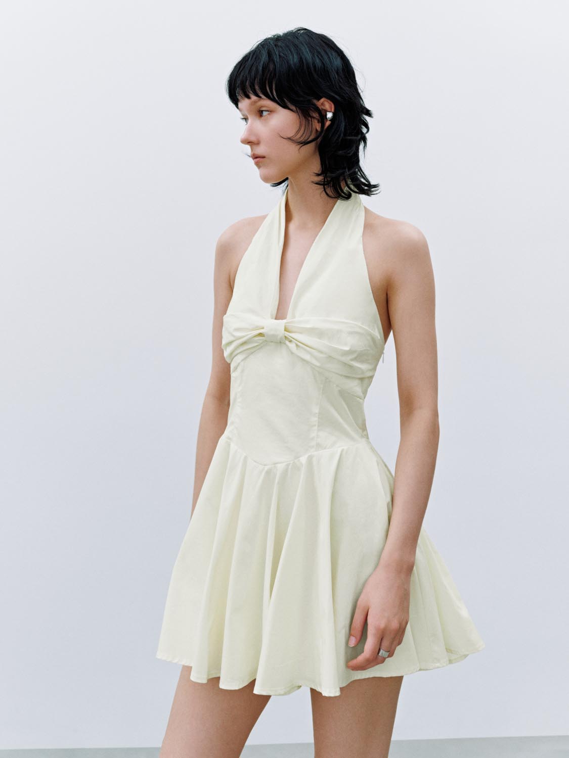 Halter Neck A-Line Mini Dresses