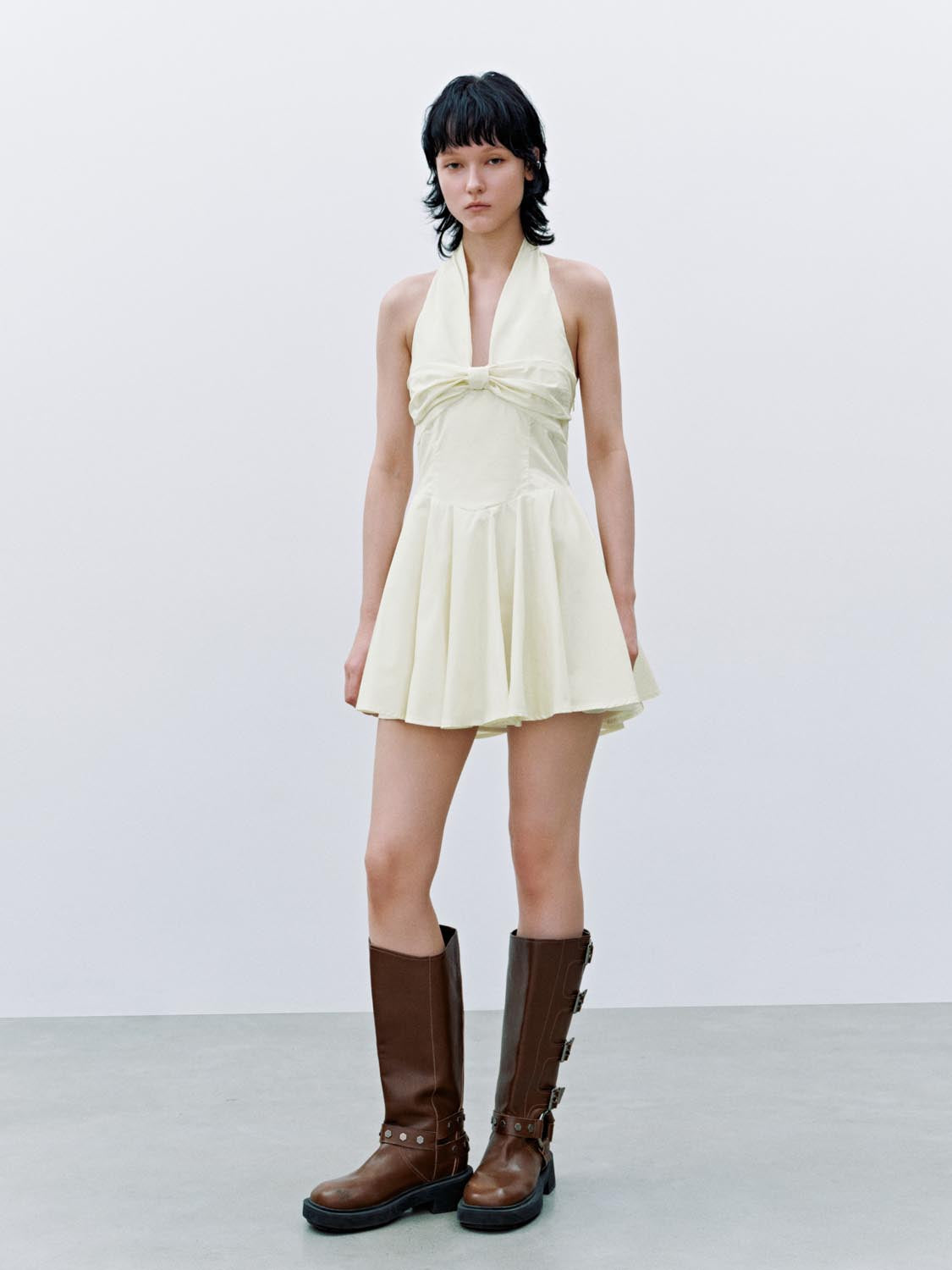 Halter Neck A-Line Mini Dresses