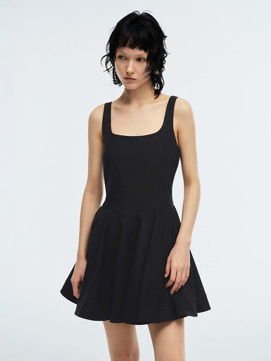 Strappy Nipped-Waist A-Line Mini Dresses