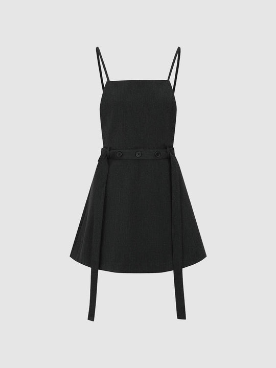 Strappy Open Back A-Line Midi Dresses