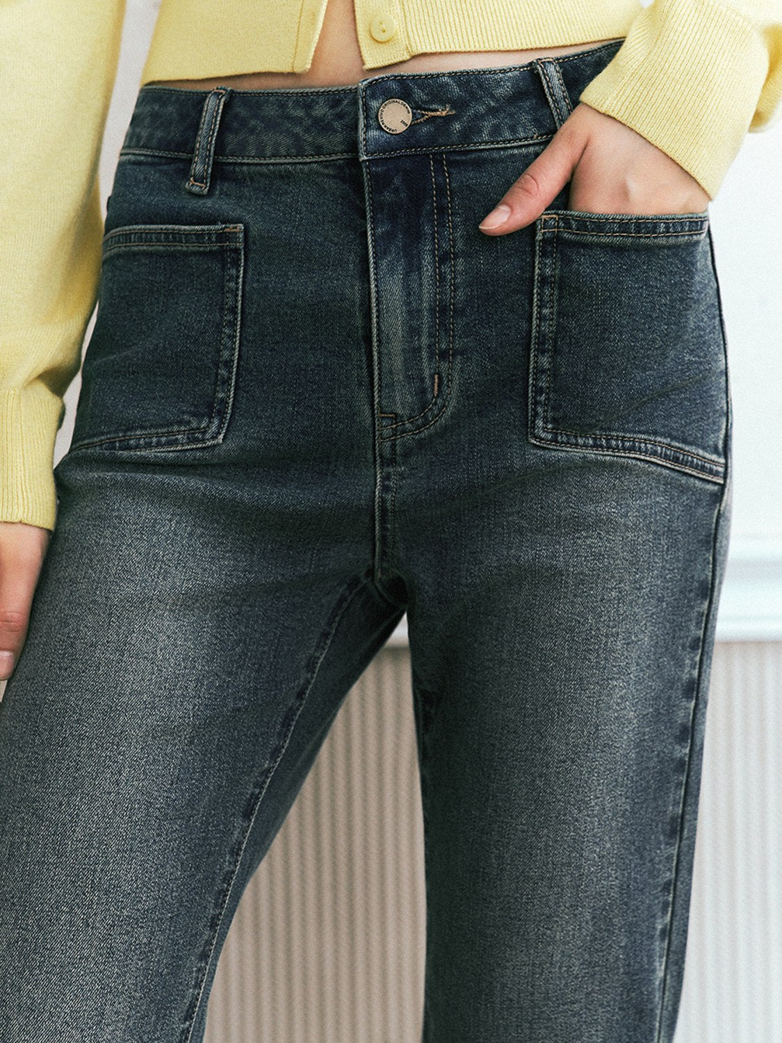 Skinny Washed Denim Jeans