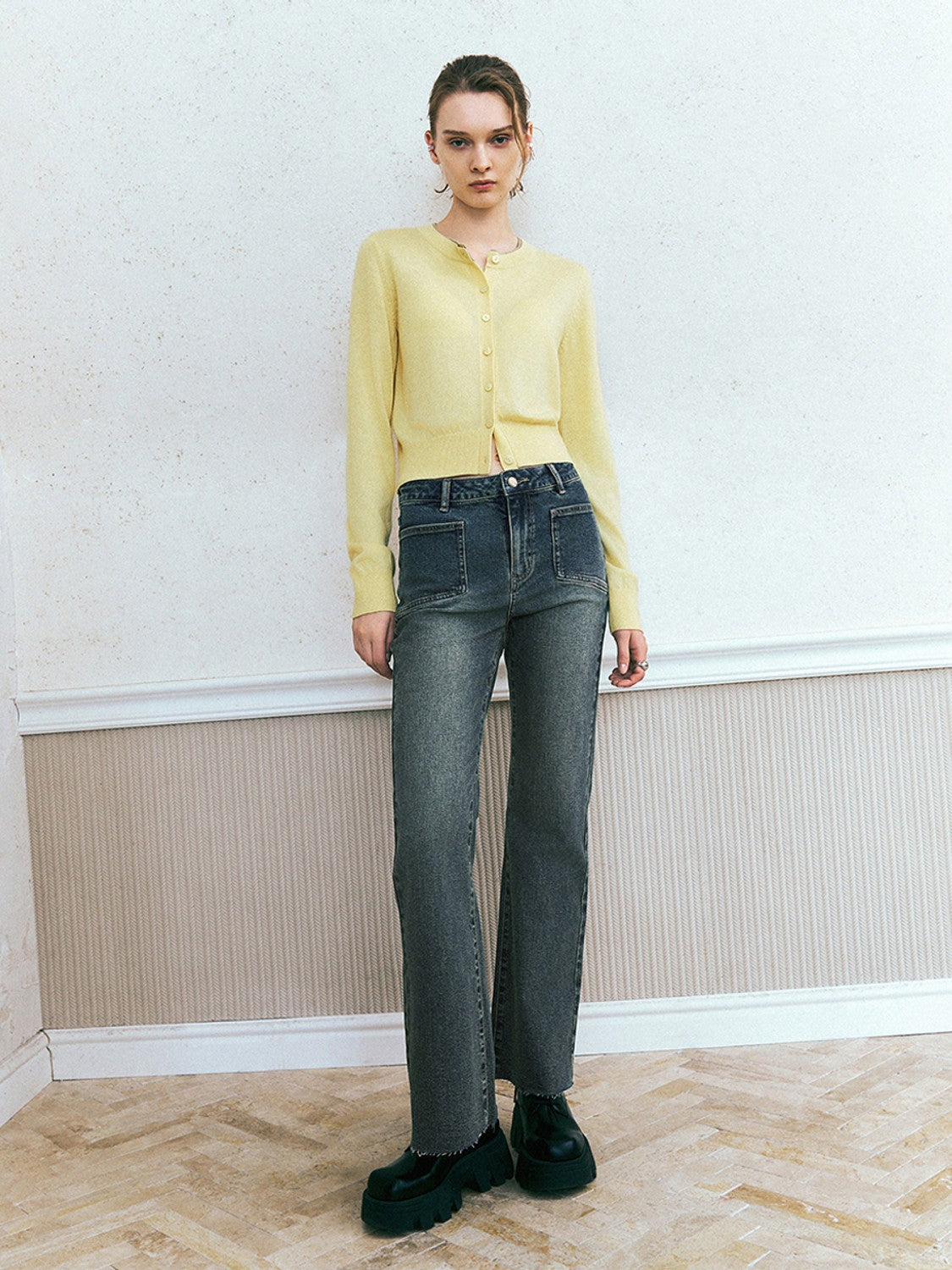 Skinny Washed Denim Jeans