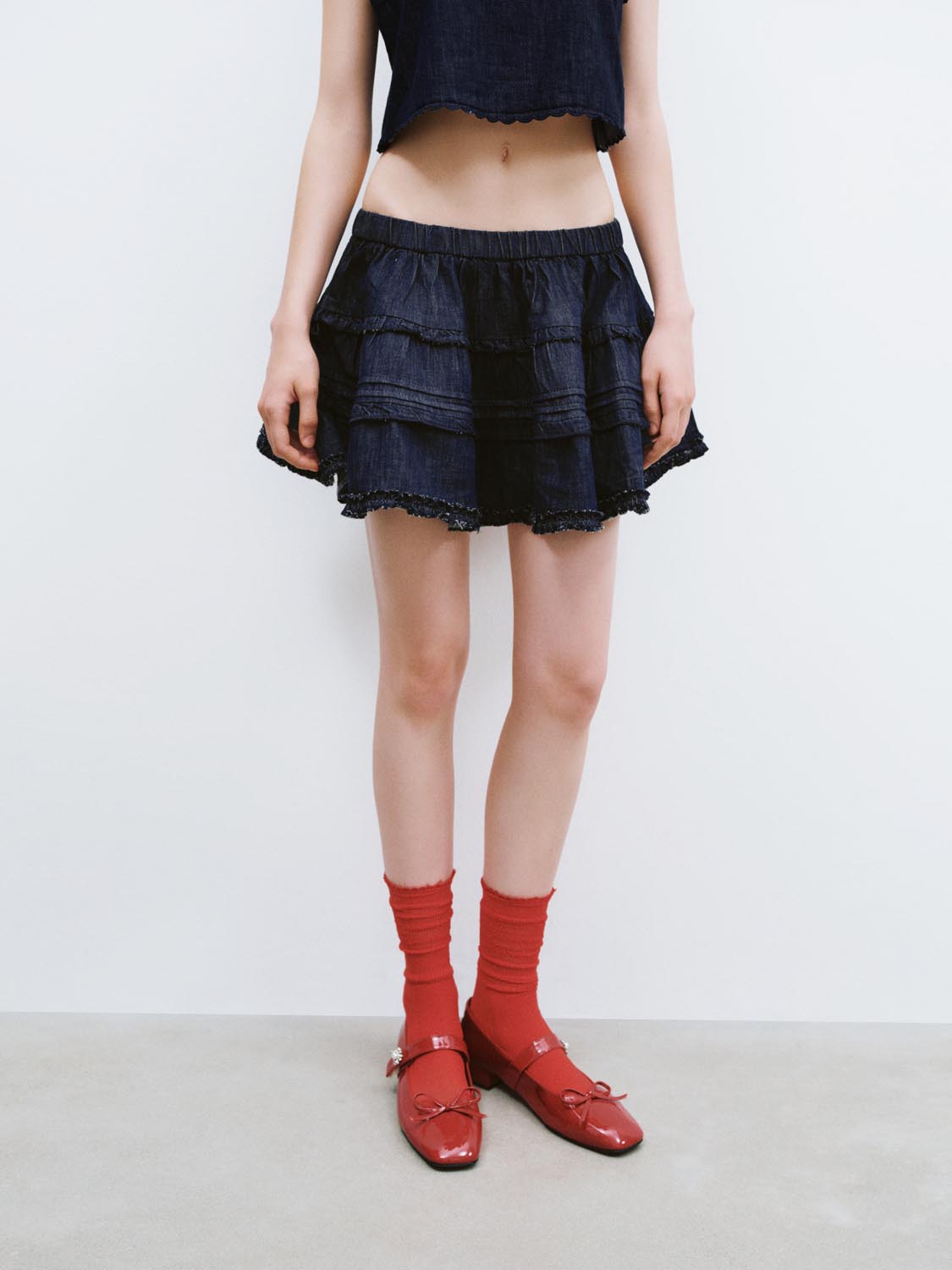 Denim Mini Skirts