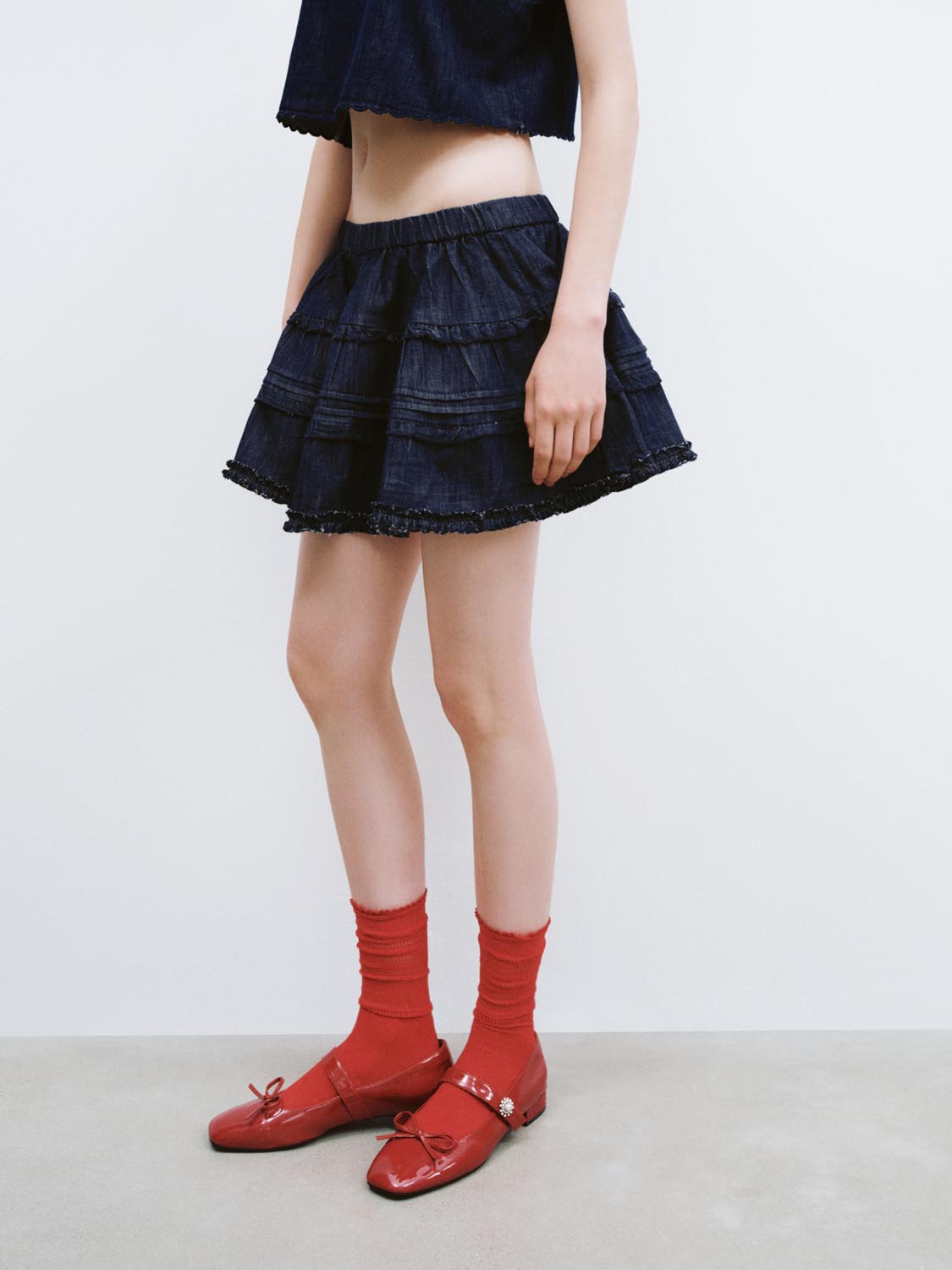 Denim Mini Skirts