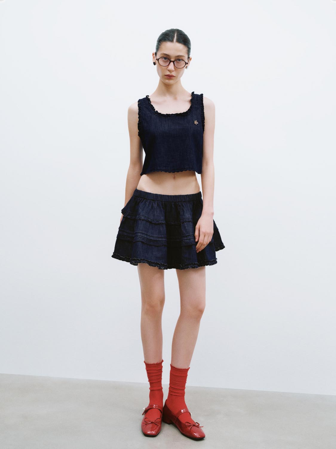 Denim Mini Skirts