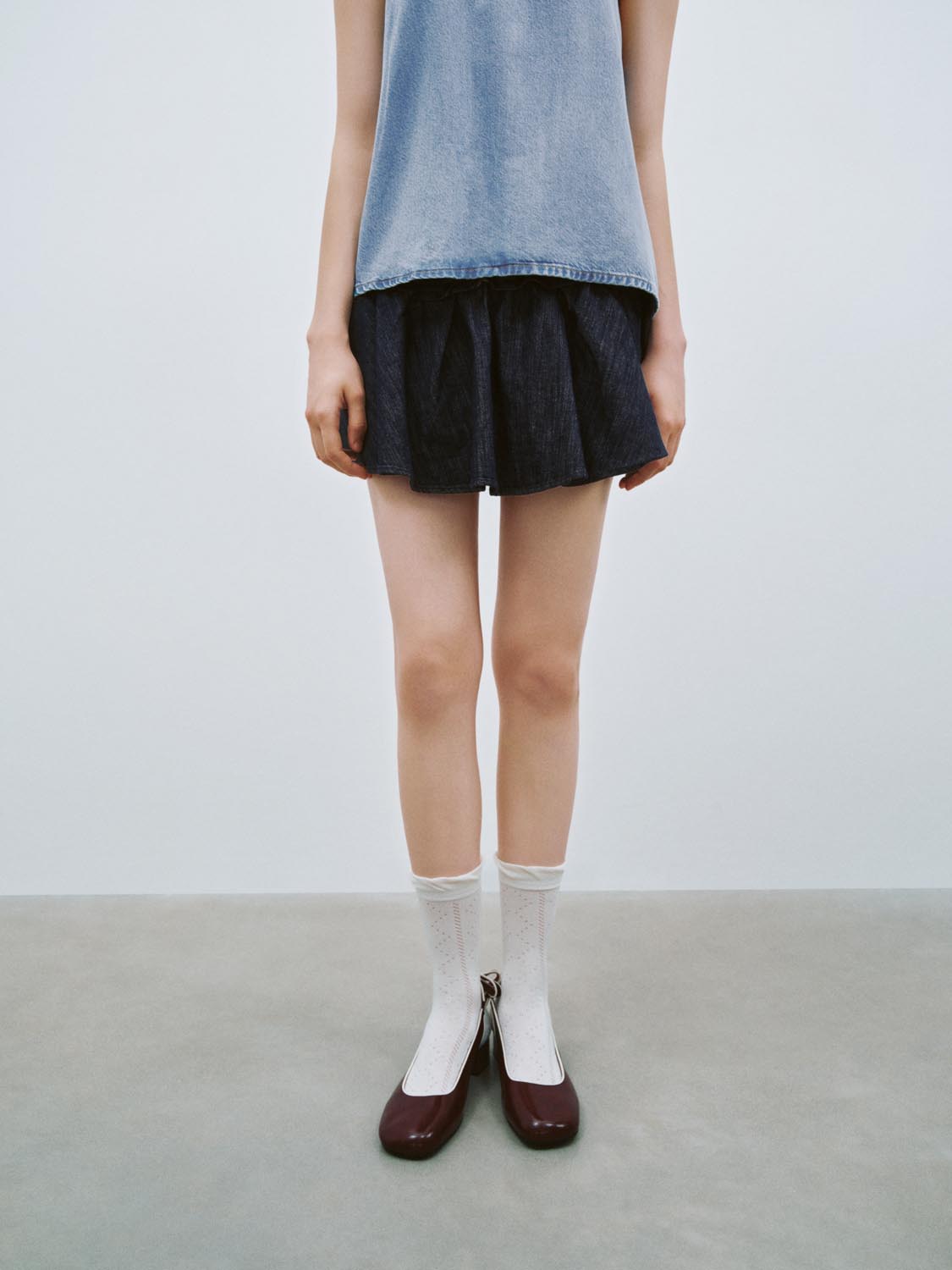 Denim Mini Skirts