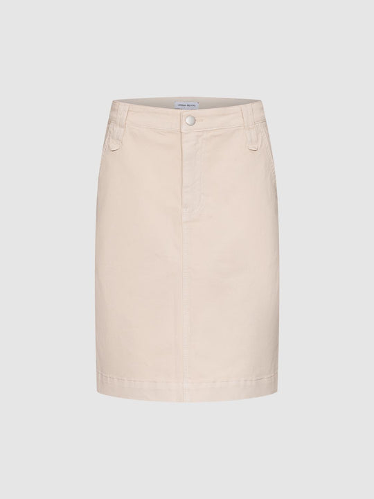 Slight Stretch Cotton A-line Straight Skirt