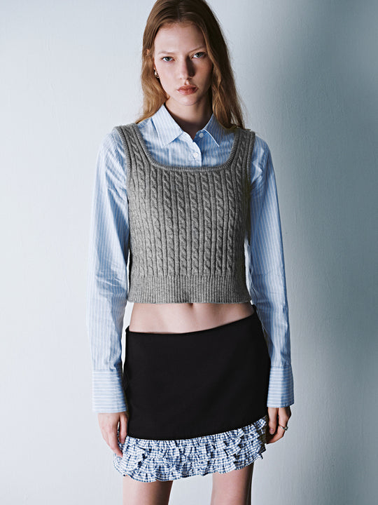 2 In 1 Knitted T-Shirt