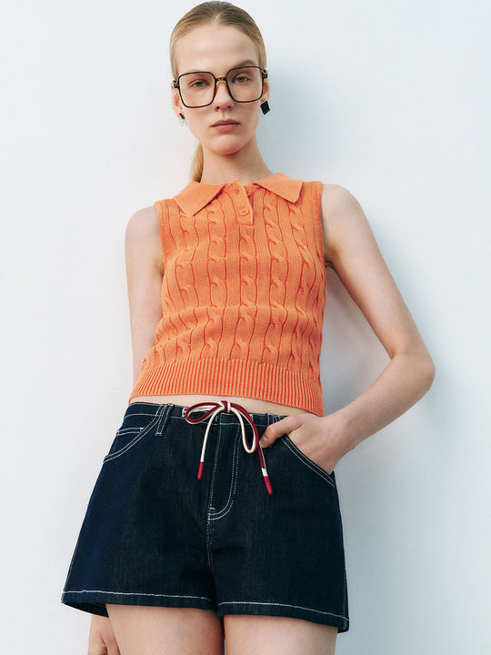 Cable Knitted T-Shirts