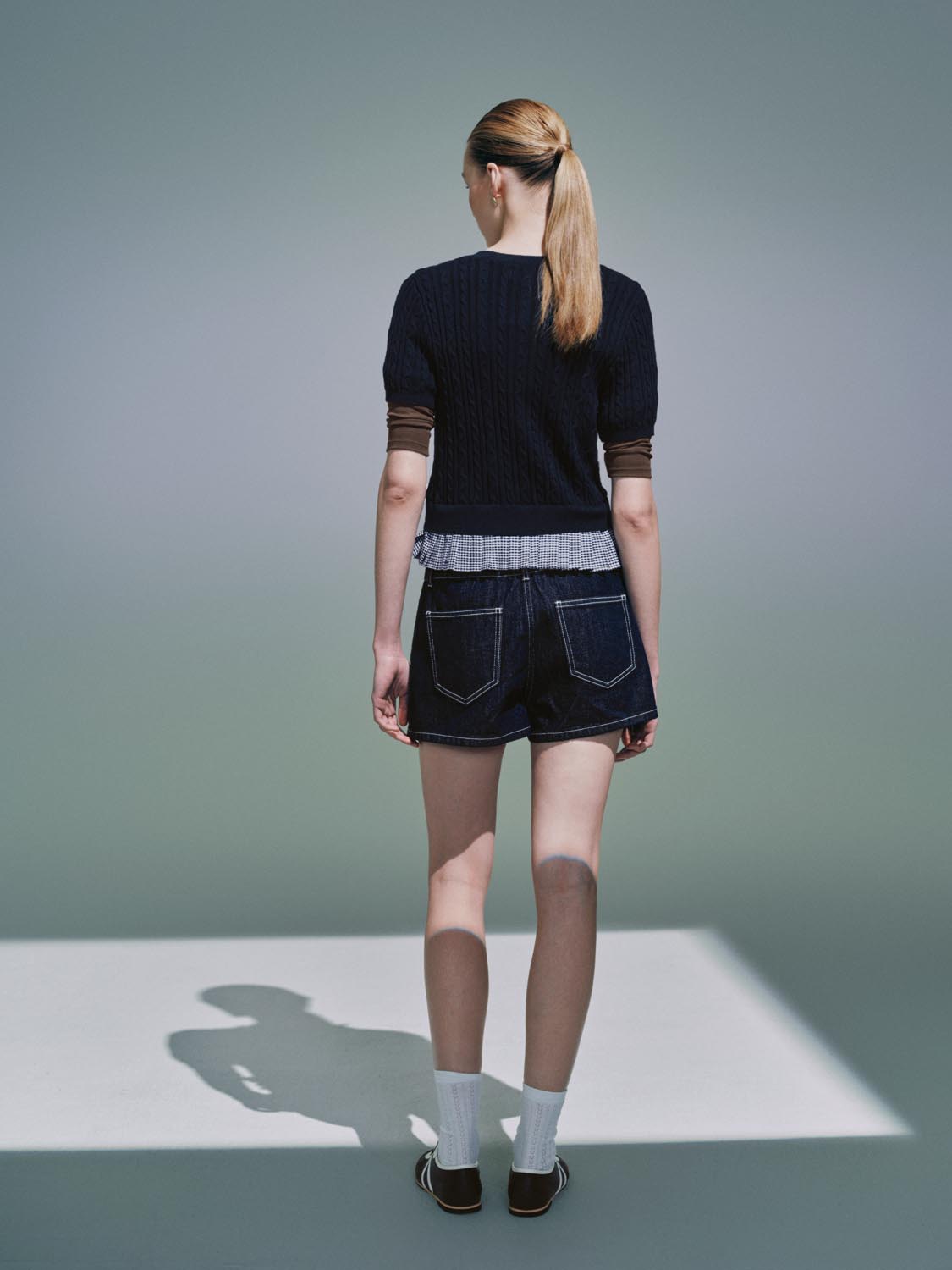 Plaid Hem Short Sleeve Cardigans