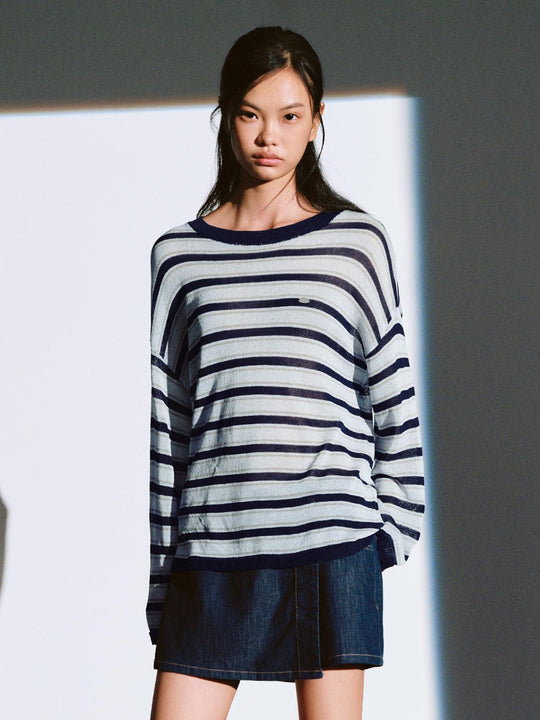 Contrast Striped Long Sleeve T-Shirts