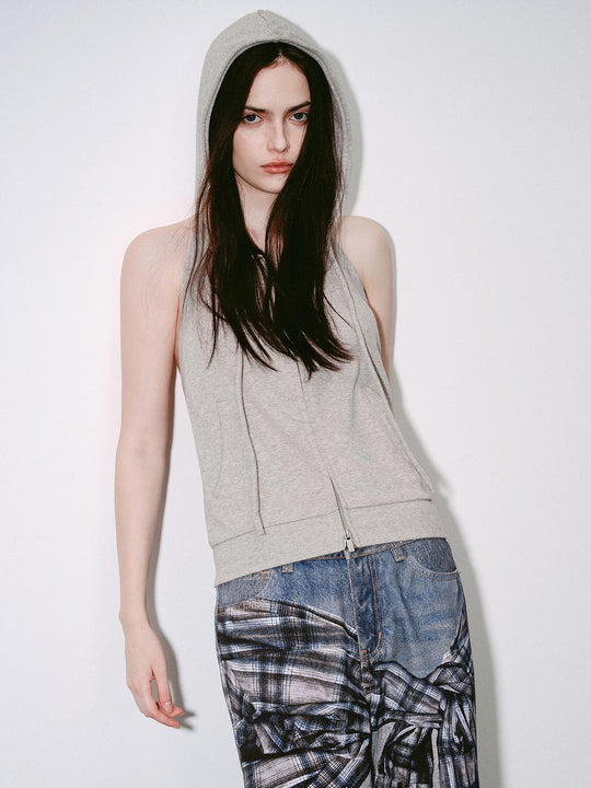 Vogue Sleeveless Hoodie Vests