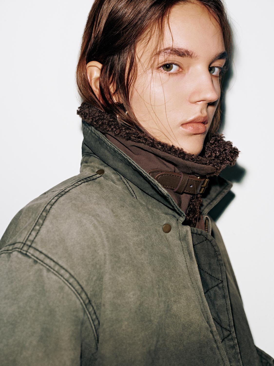 Contrast Collared Padded Bomber Jackets