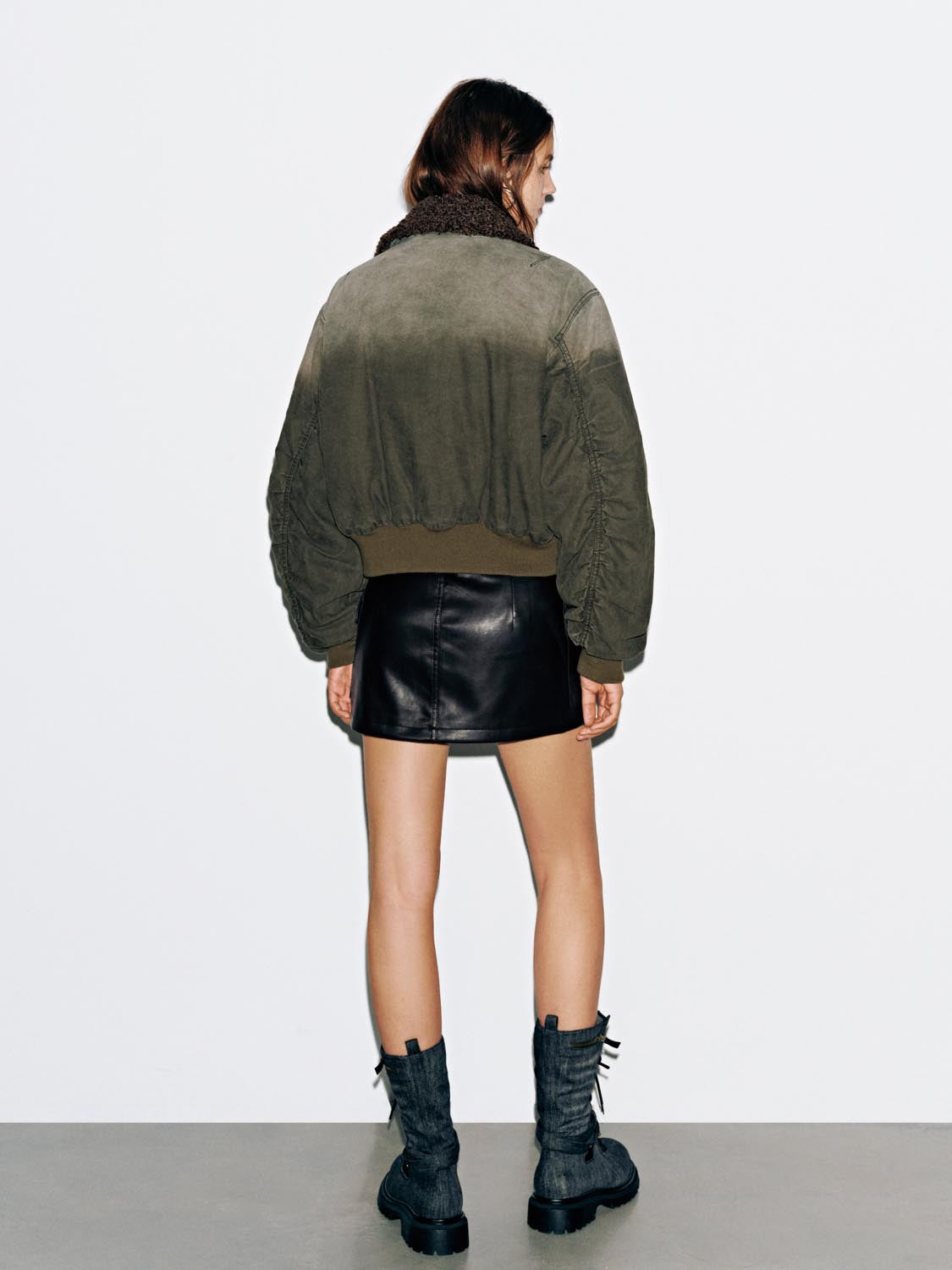 Contrast Collared Padded Bomber Jackets