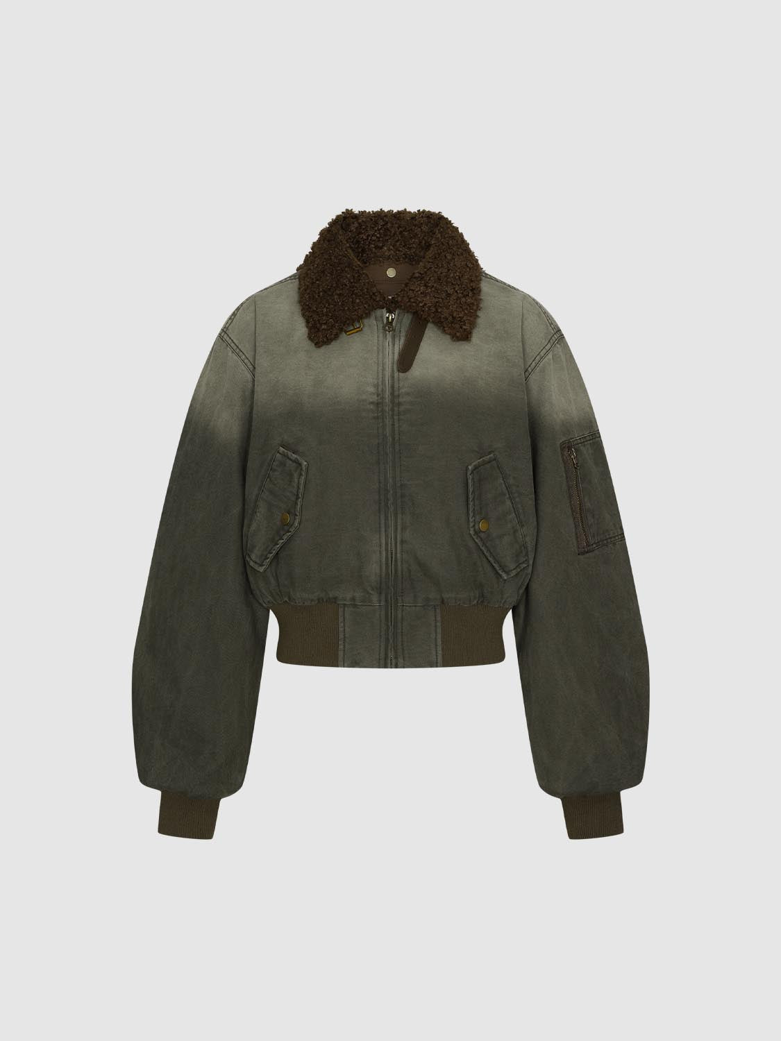 Contrast Collared Padded Bomber Jackets