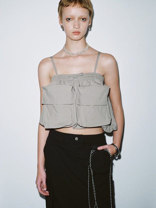 Flap Pocket Cami Tops