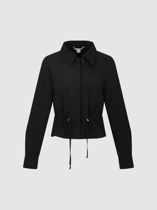 Drawstring Cinched Waist Shirts