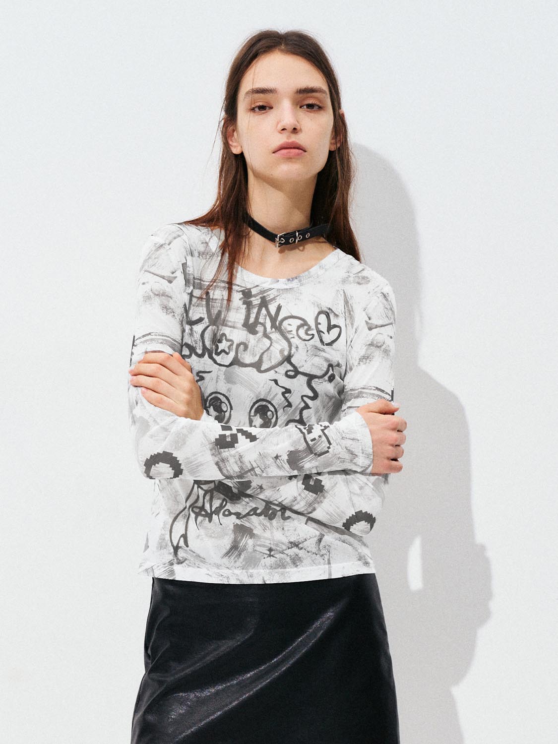 Printed Flare Long Sleeve T-Shirts