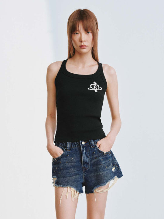 Printed Skinny-Fit Tank Tops