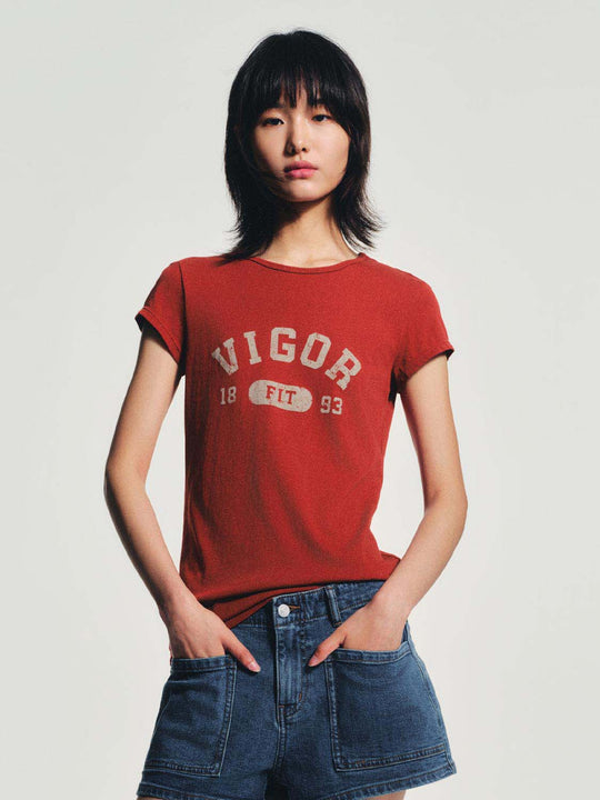 Cotton Distressed Graphic Print T-Shirts