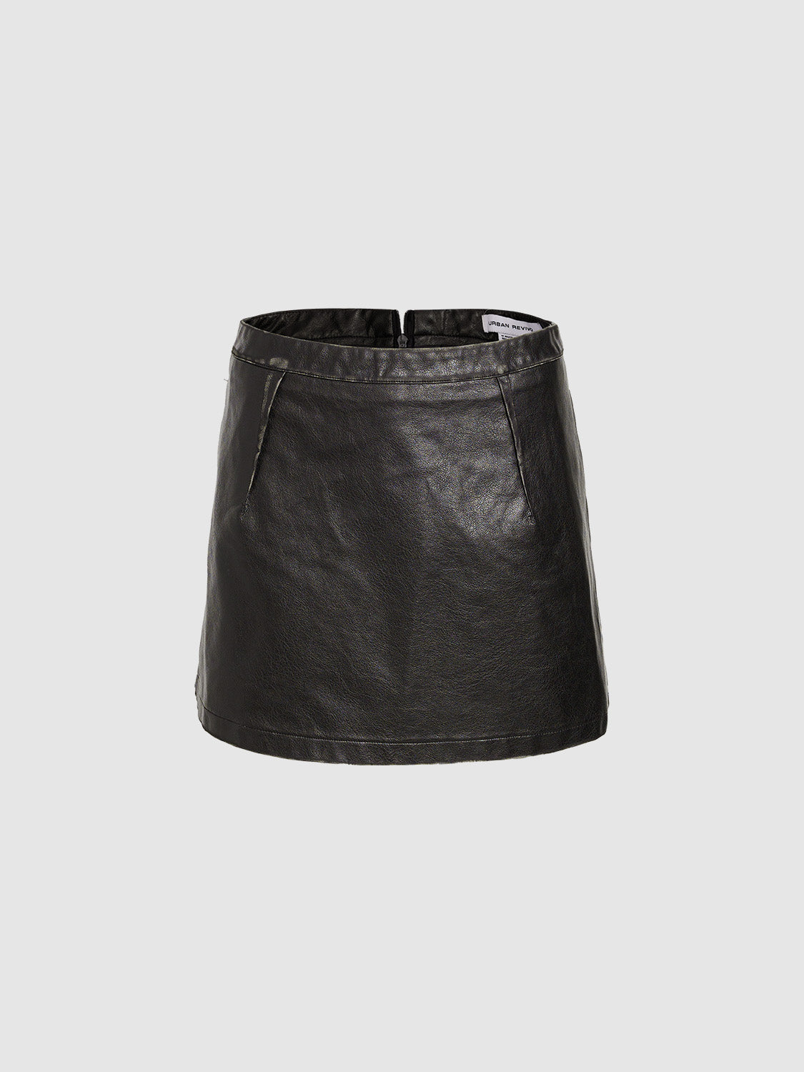 Vegan Leather Mini A-Line Skirt