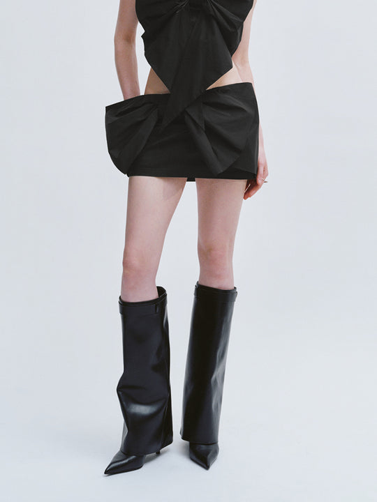 Bow Decor Straight Skirts