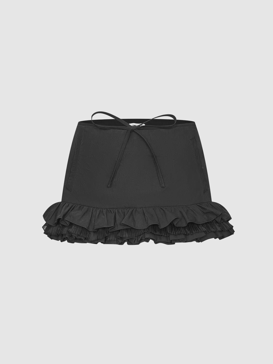 Ruffle Hem Mini A-Line Skirts