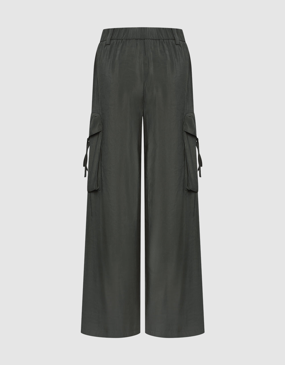 Drawstring Waist Wide-Leg Pants