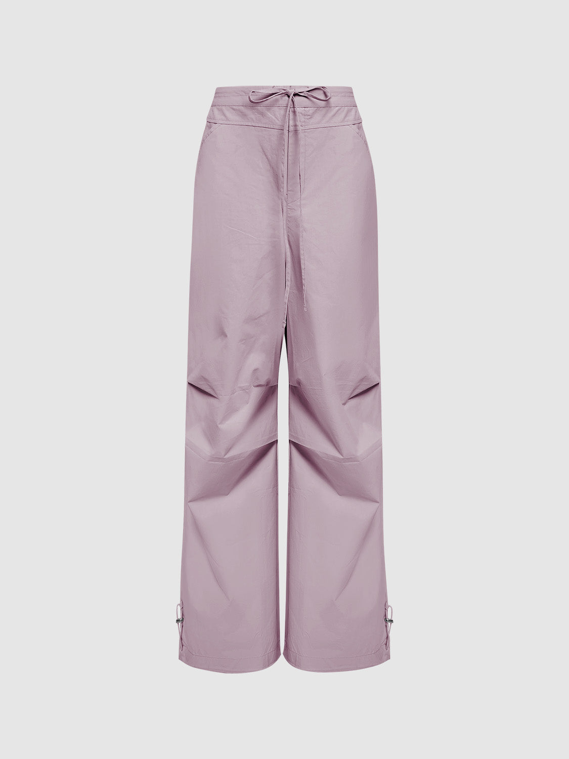 Drawstring Waist Wide-Leg Pants